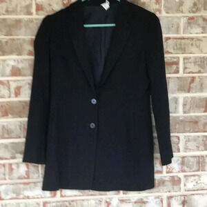 Anne Klein Black Classic 2-Button Blazer Suit Coat